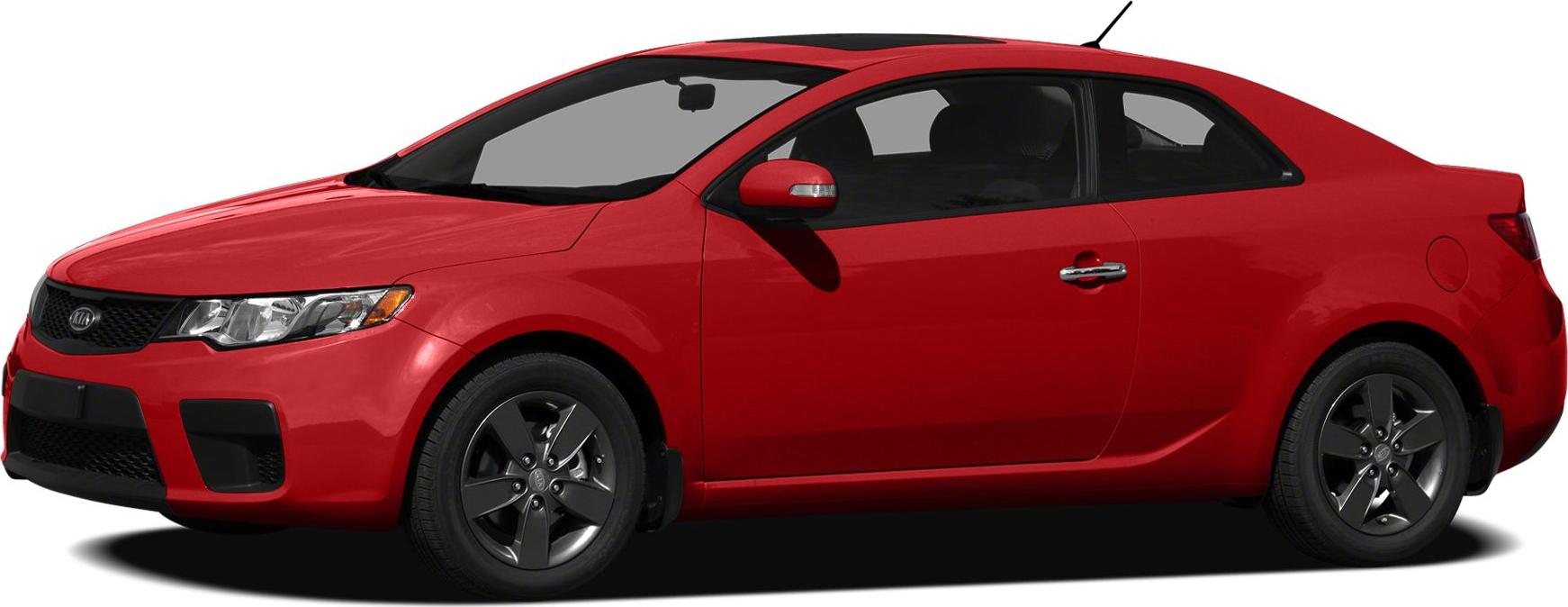 Side profile of sporty compact coupe with alloy wheels and sleek design