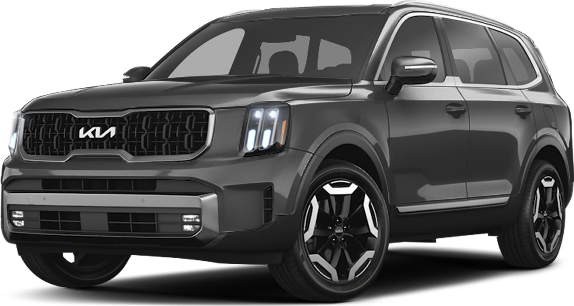 Front angle showing LED headlights and bold grille design with alloy wheels.