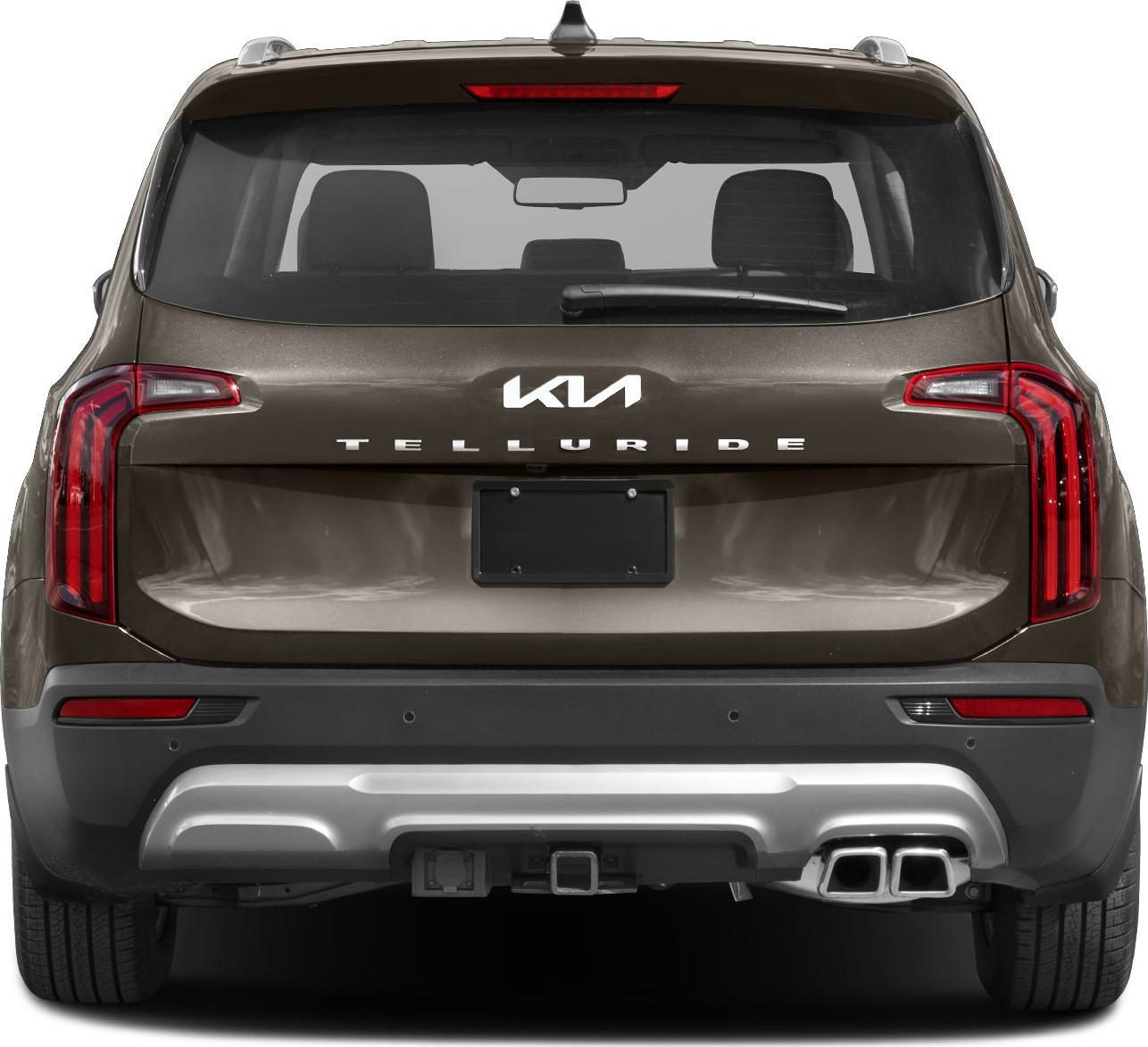 Vertical LED taillights and dual chrome exhaust tips at rear