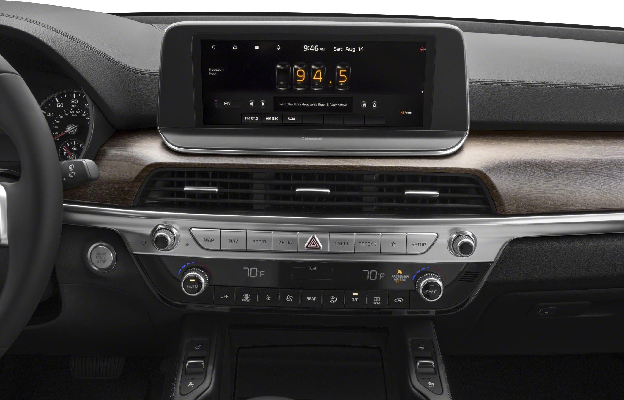 Dashboard with touchscreen infotainment and climate controls