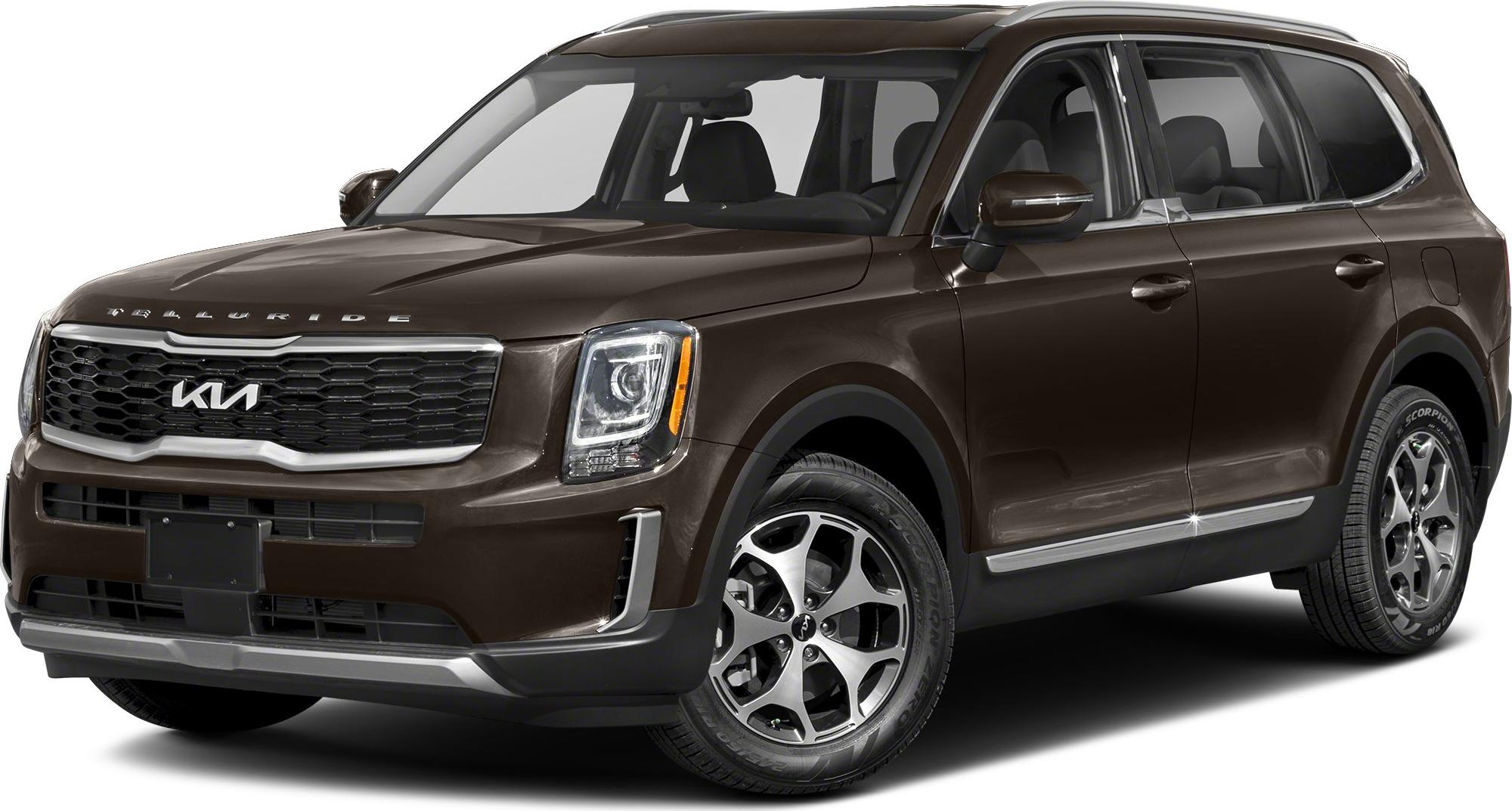 Front and side of SUV with modern headlights and large grille