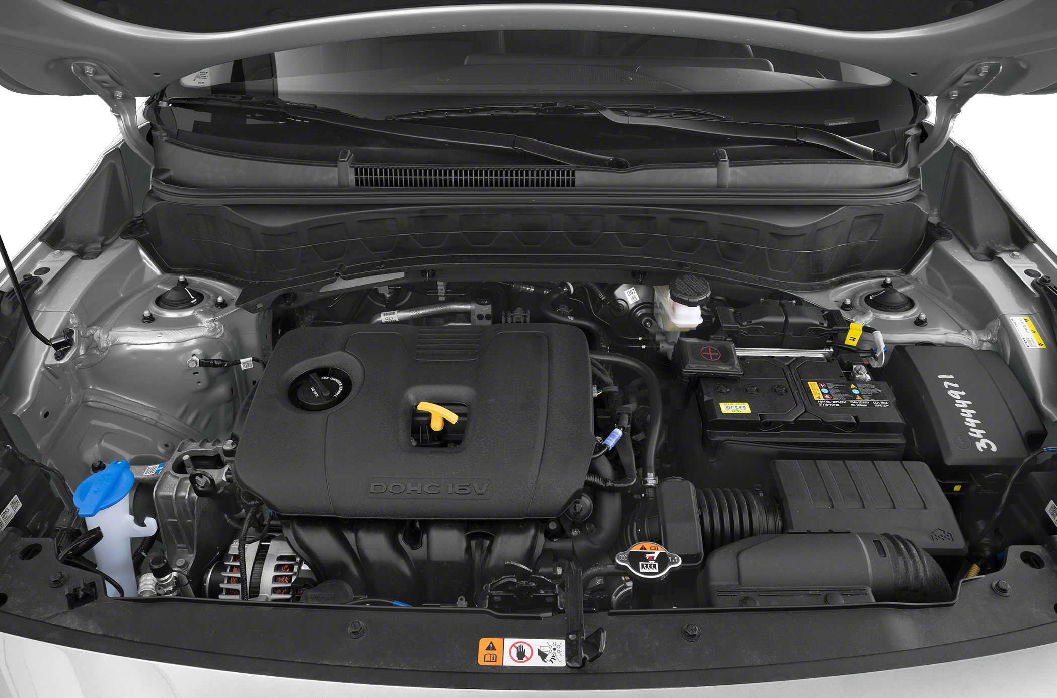 DOHC 16V engine cover and battery compartment in engine bay