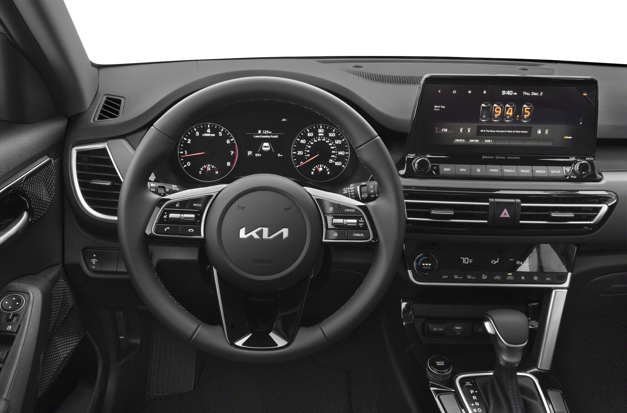 Digital instrument cluster and infotainment center with steering wheel controls