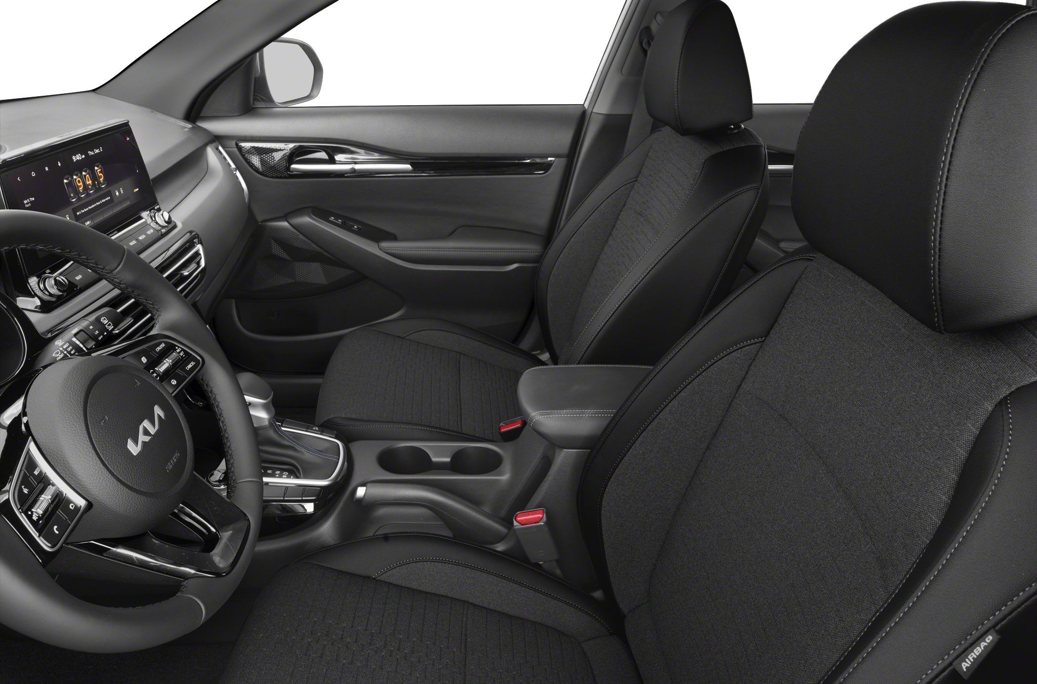 Ergonomic front seats and modern dashboard with infotainment display
