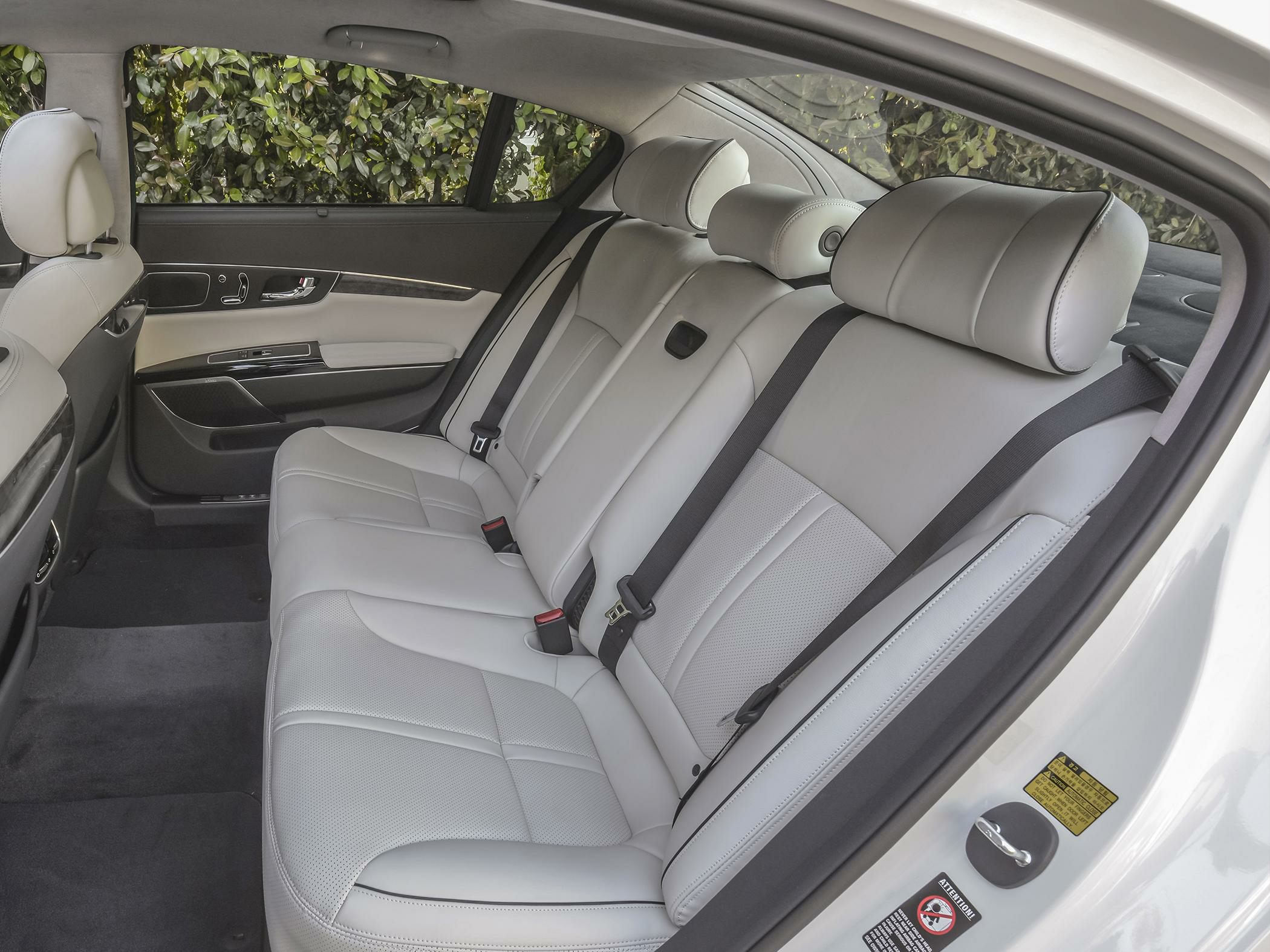 Spacious rear passenger seats with high-quality leather and elegant interior trim