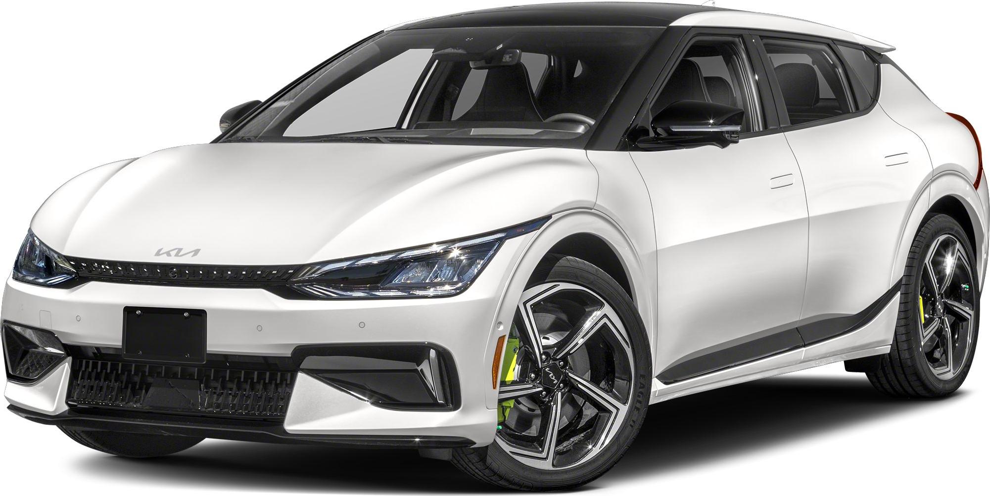 Sharp LED headlights and sporty alloy wheels on a sleek electric crossover.