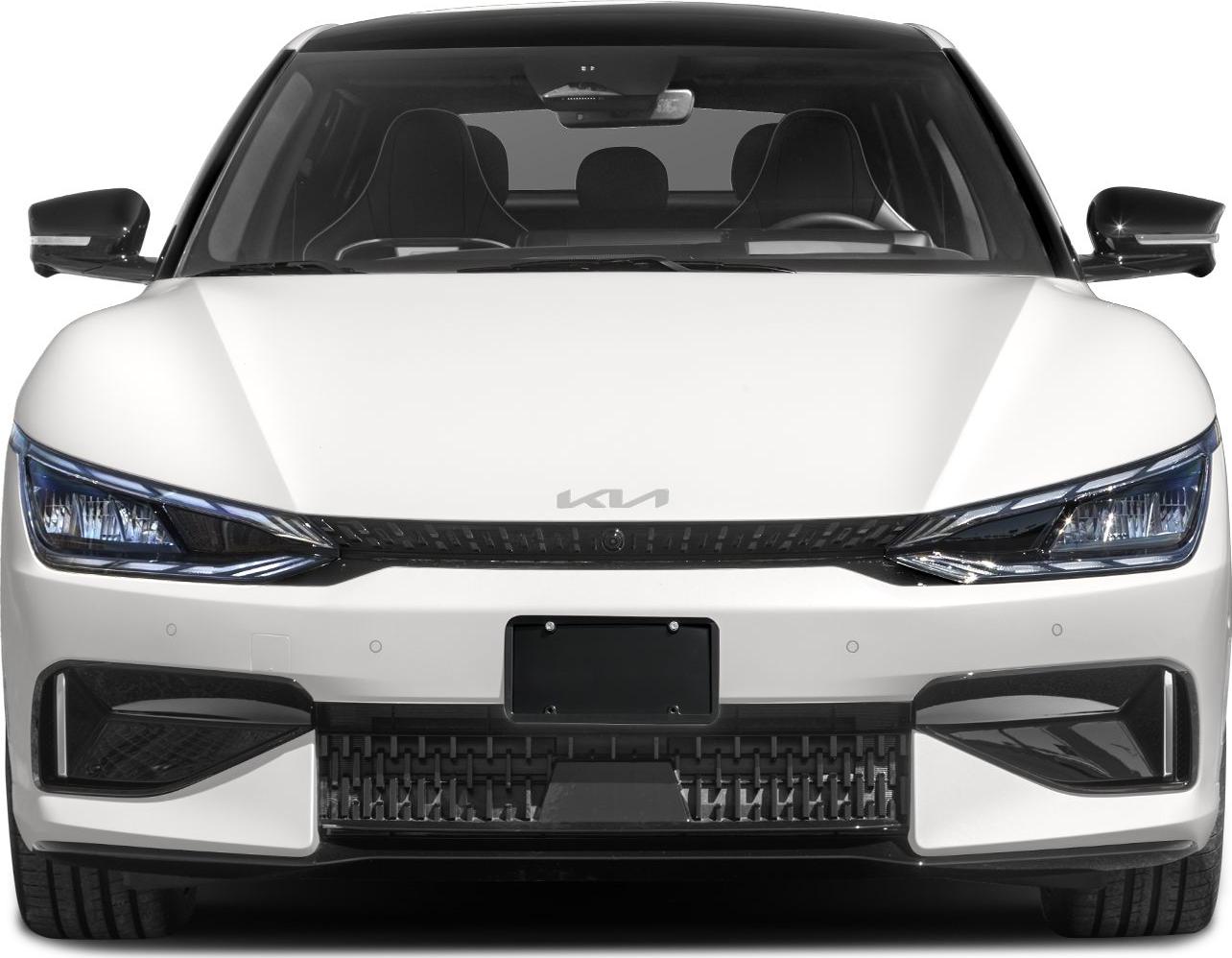 Sleek LED headlights and modern grille from front view