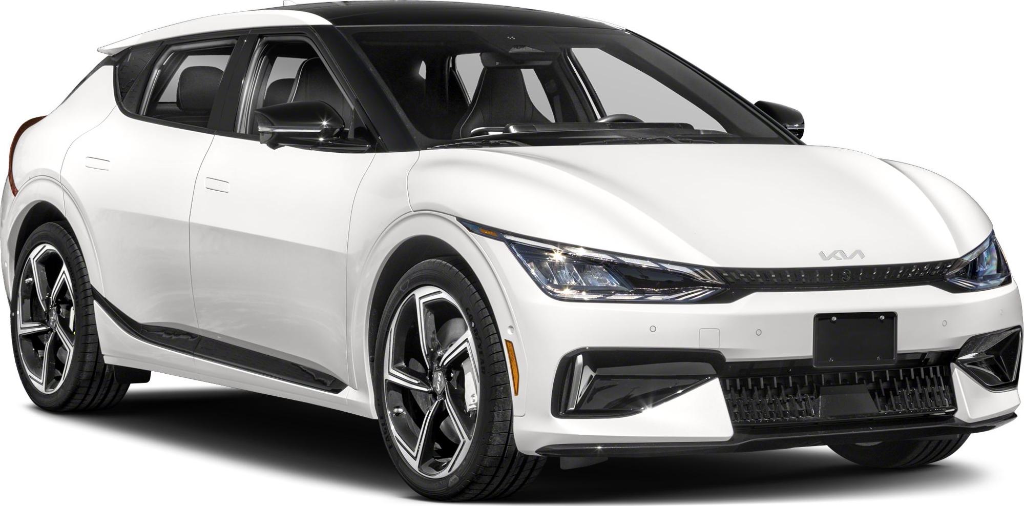 Sleek aerodynamic electric SUV front with LED headlights and modern alloy wheels
