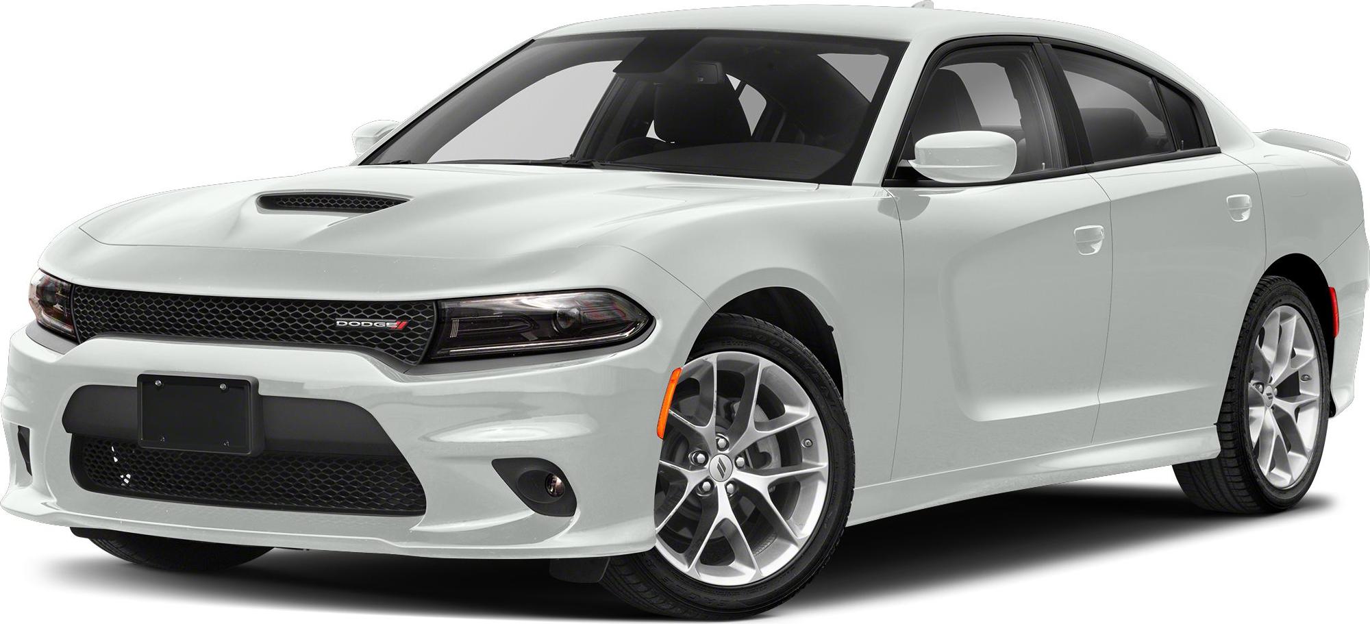 White aggressive front side view with hood scoop and sporty grille