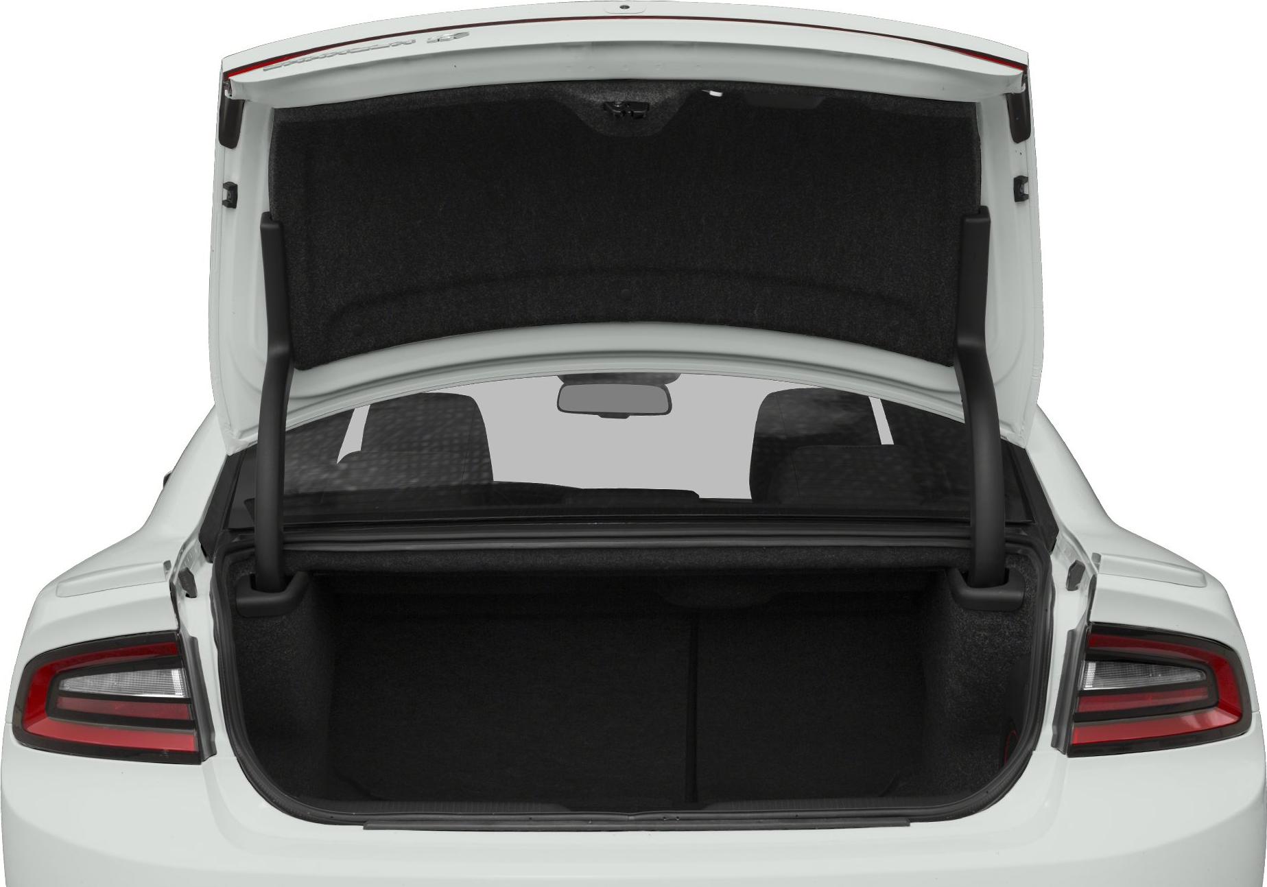 Open trunk with spacious cargo area and interior lining