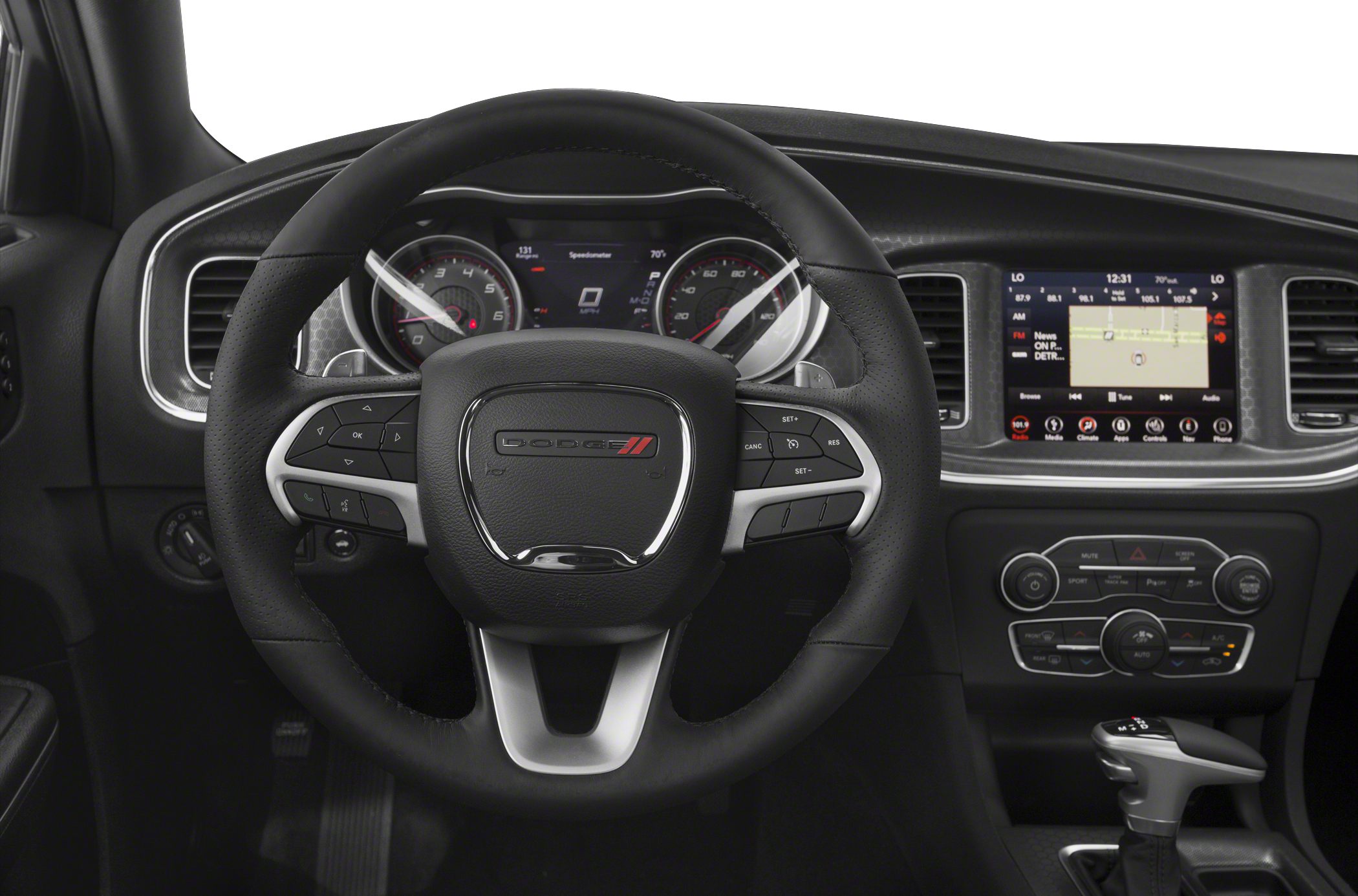 Multifunction steering wheel and digital dashboard