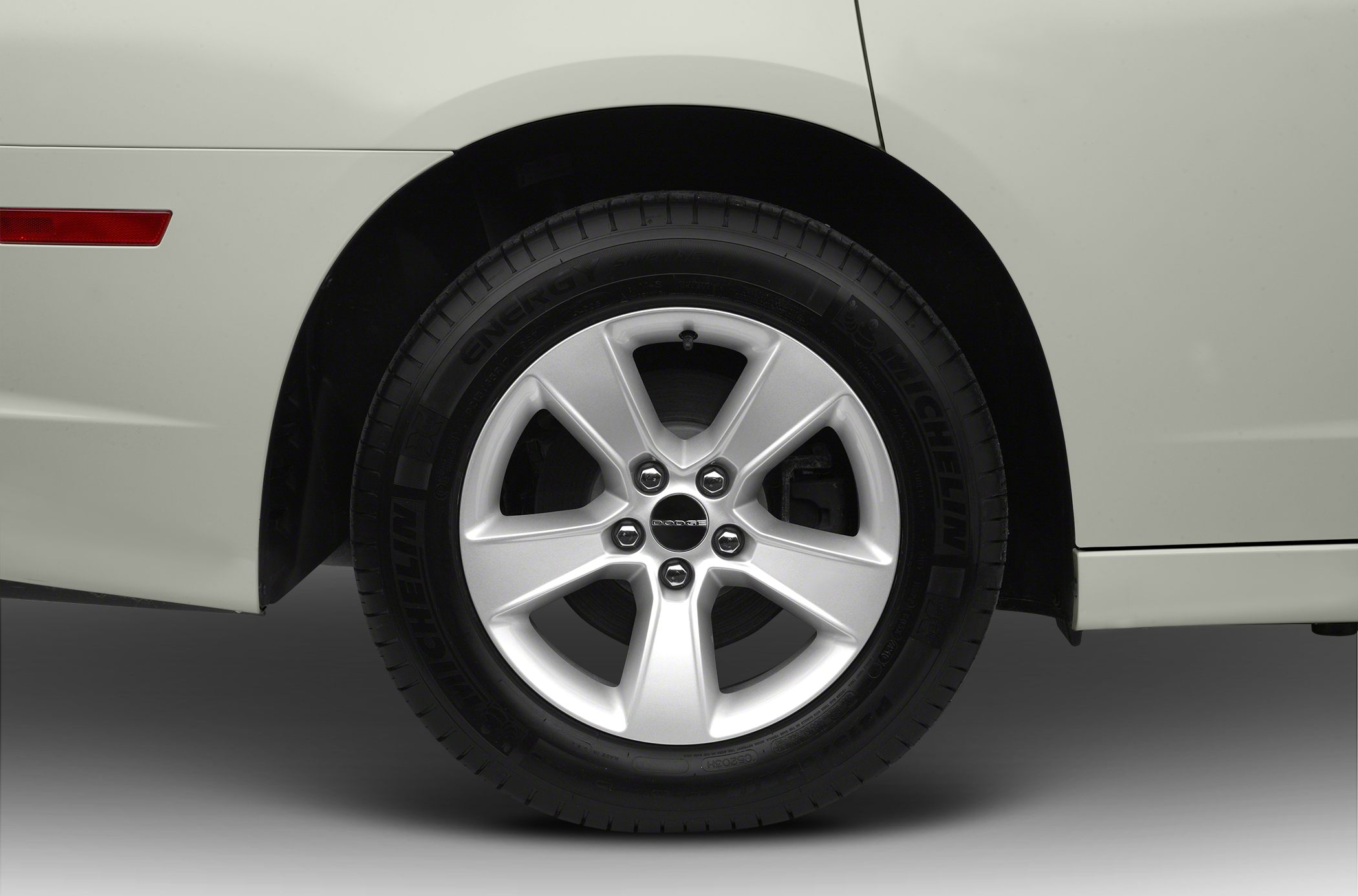 Close-up of alloy wheel with Michelin tire on a car