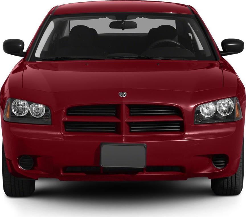 Front grille and dual headlights of a 2006 muscle car