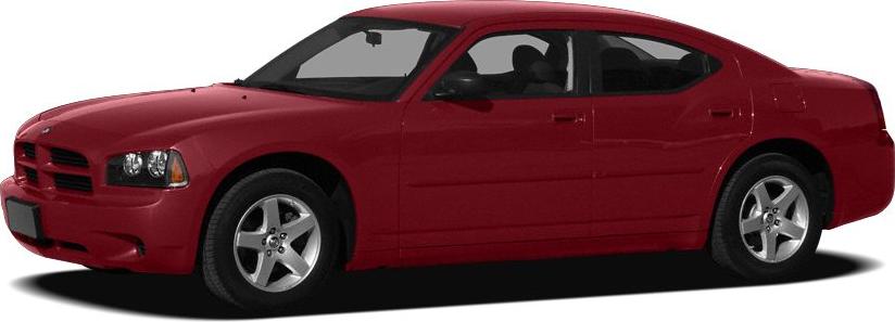Red four-door coupe side view with alloy wheels and sleek design