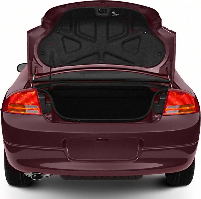 Open trunk and rear design of a mid-size sedan