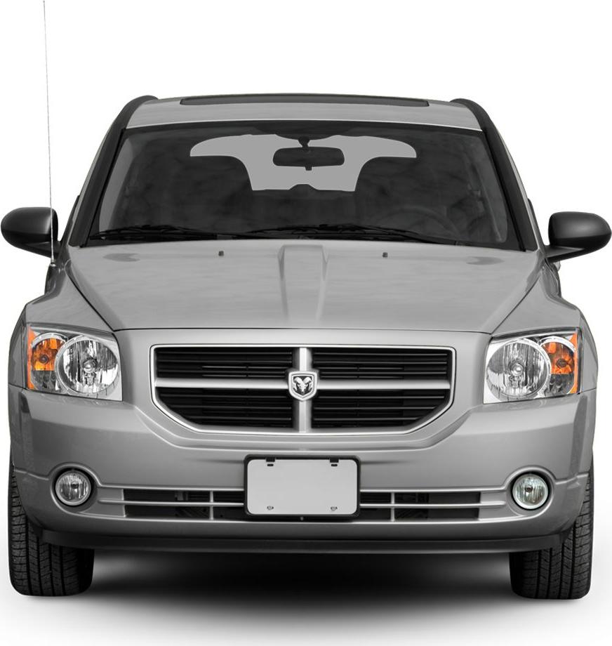 Front view showing coupe headlight design and distinctive grille