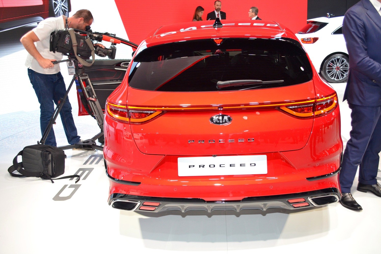 Rear view of hatchback with sleek taillights and dual exhaust trims