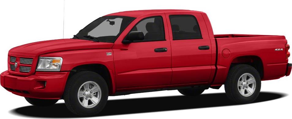 Red crew cab pickup truck with V8 badge and 4x4 emblem