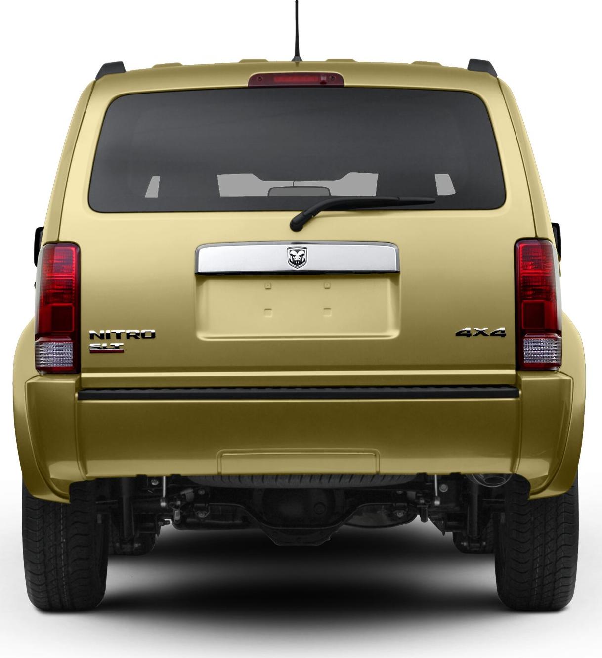 Rear view of SUV with 4x4 and Nitro SXT badges, rear window wiper