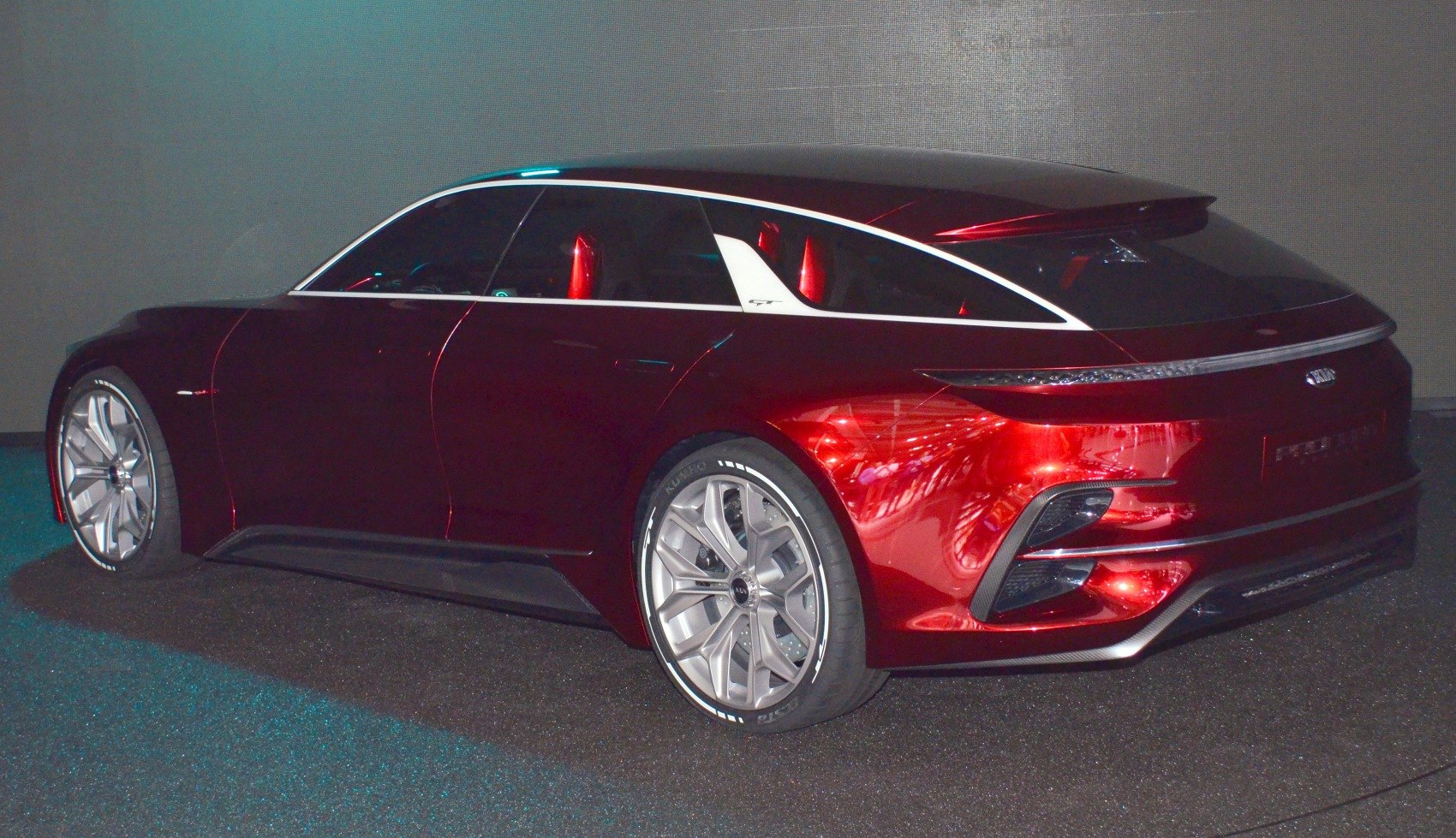 Sporty hatchback with large alloy wheels and aerodynamic rear