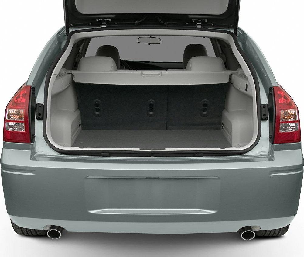 Open trunk with spacious cargo area and rear interior layout.