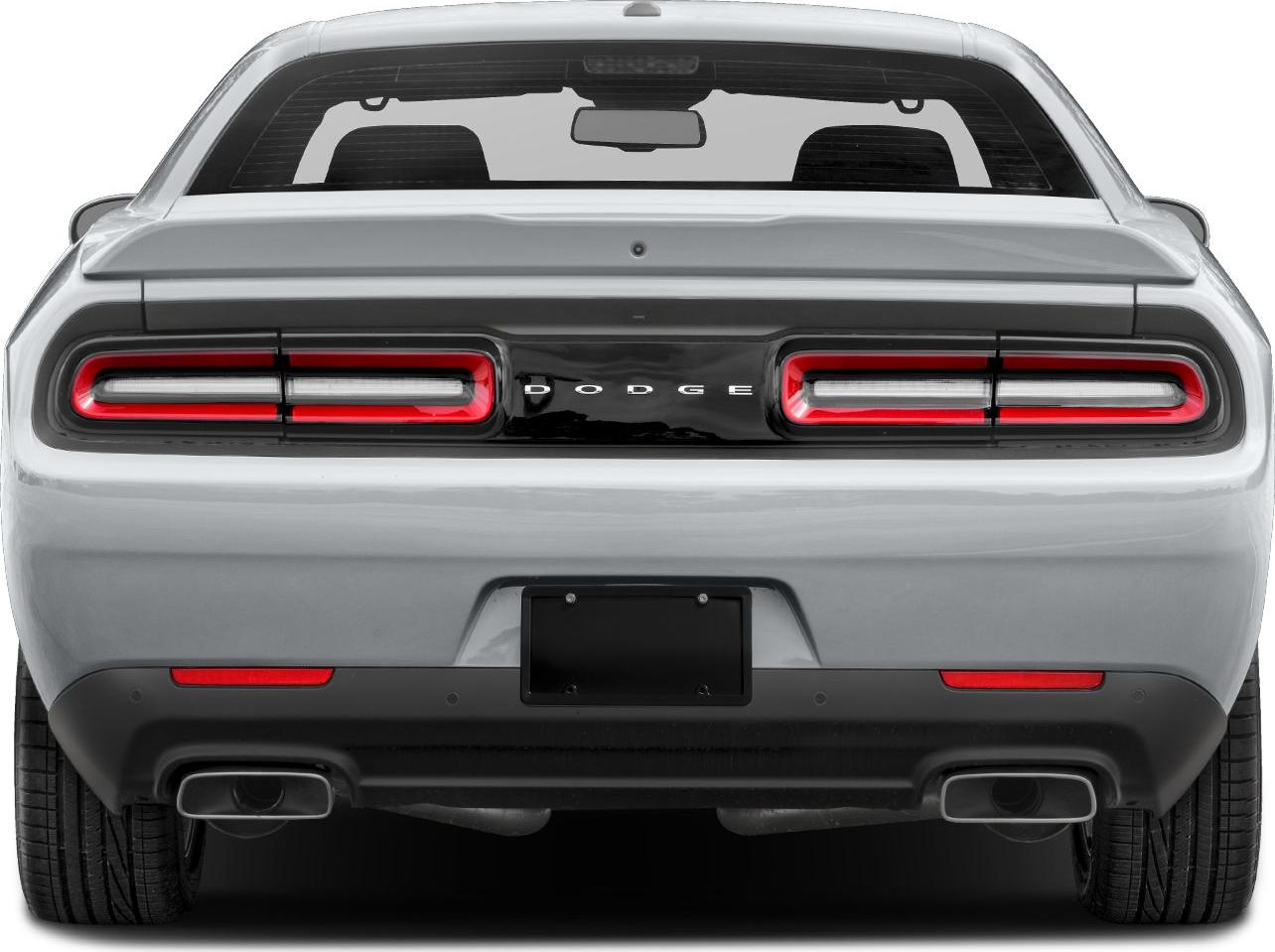 Rectangular LED taillights and dual exhausts on rear end