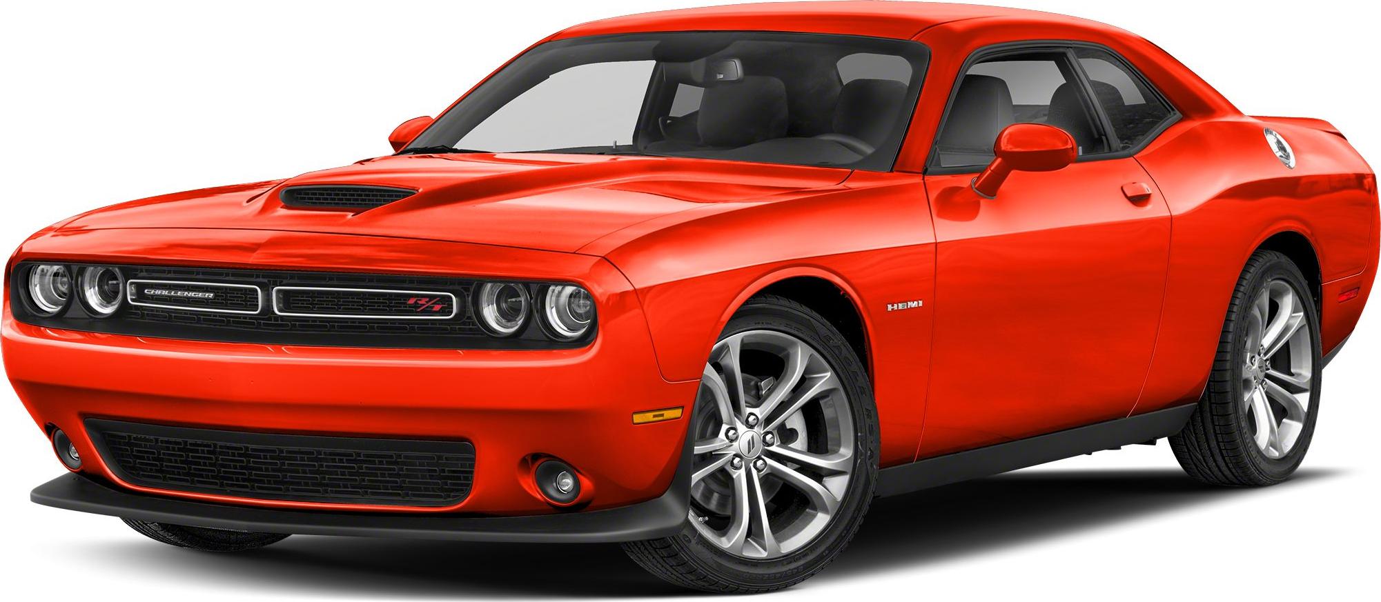 Red muscle car front grille and alloy wheels view