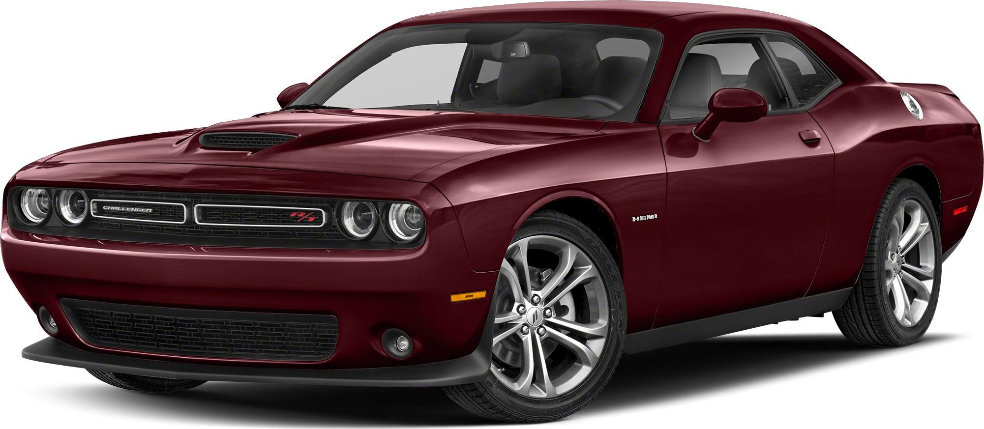 Front angled view with grille, hood scoop, and alloy wheels