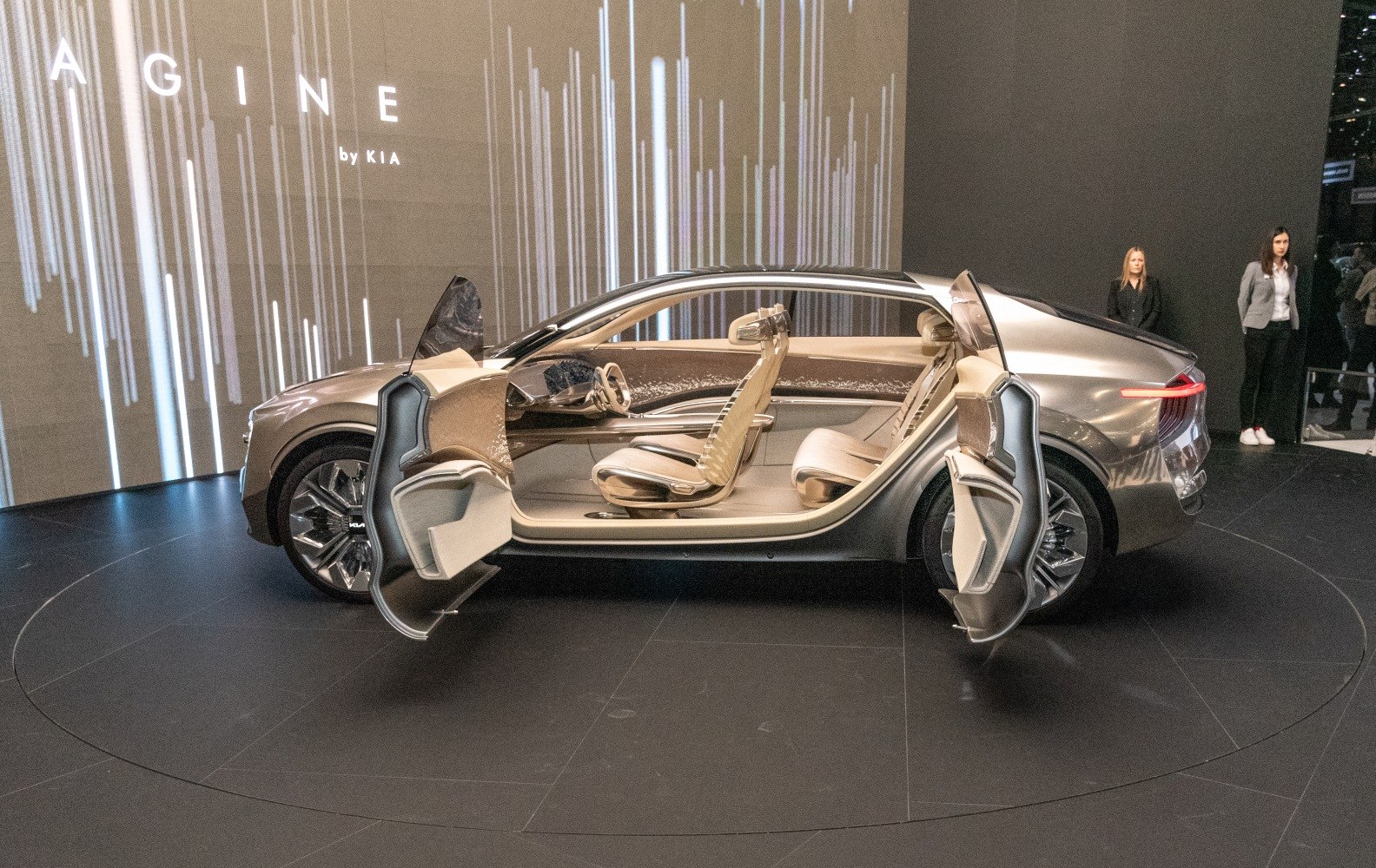 Butterfly doors with futuristic interior and spacious design