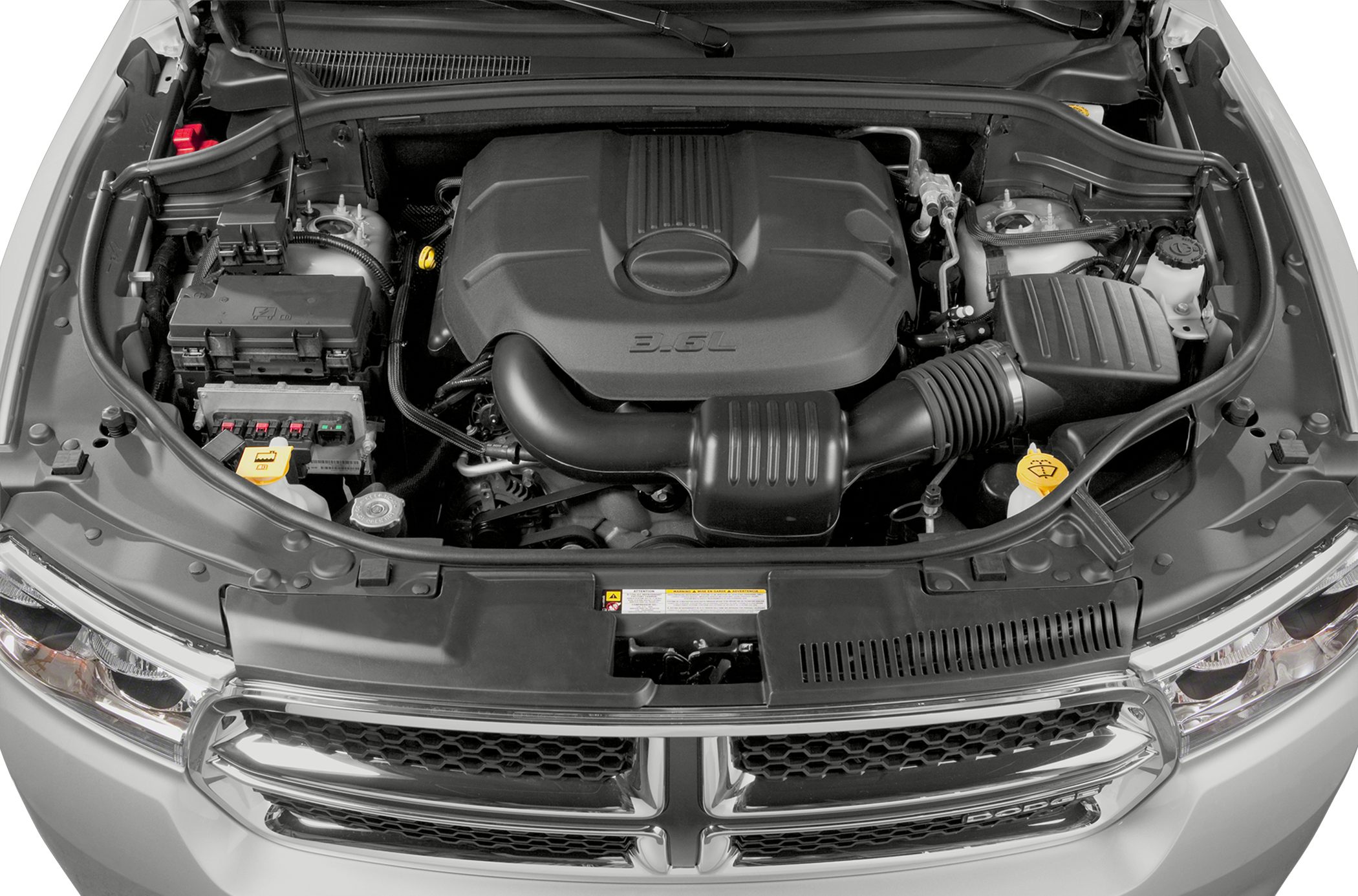 3.6L engine bay with cover and air intake system