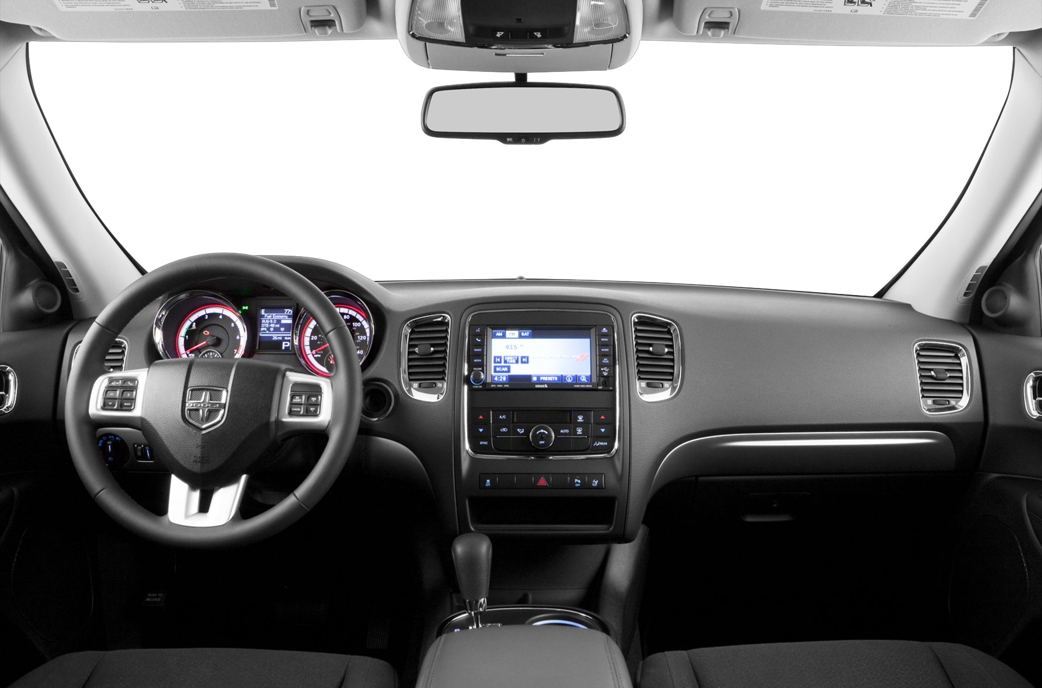 Dashboard and steering wheel with multimedia and control panel
