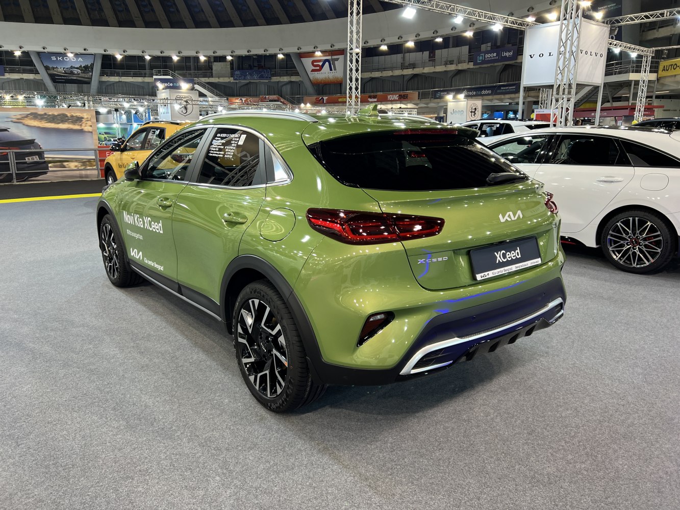 Rear view of a 2023 hatchback SUV with modern taillights and alloy wheels