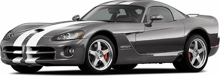 Silver sports coupe with white dual racing stripes and aerodynamic body