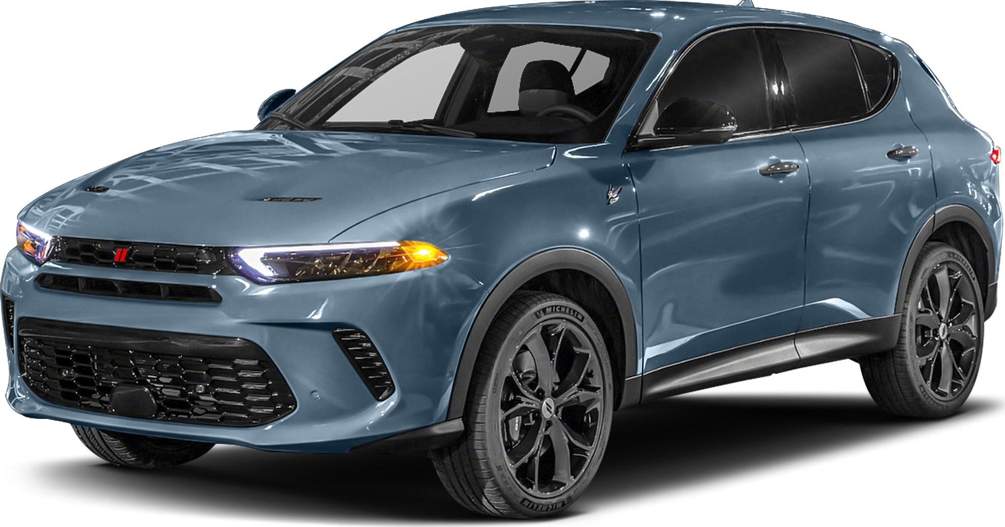 Modern SUV front view with LED headlights and black alloy wheels