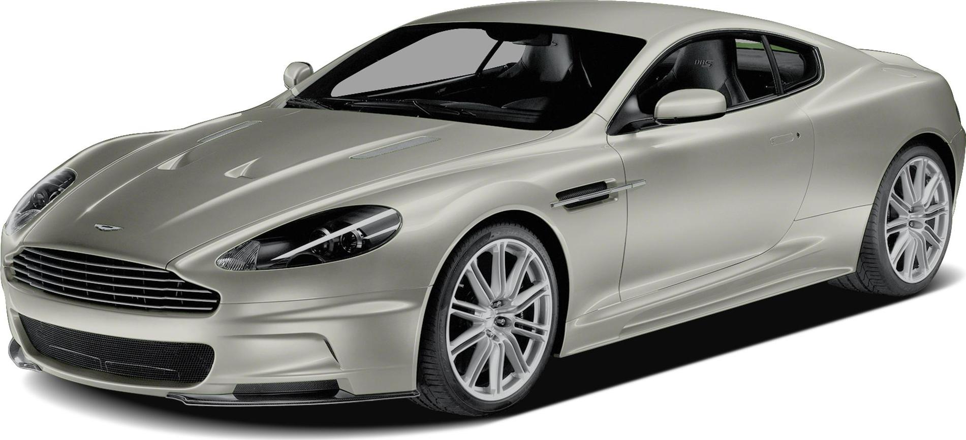 Front view of luxury sports coupe with vented hood and alloy wheels
