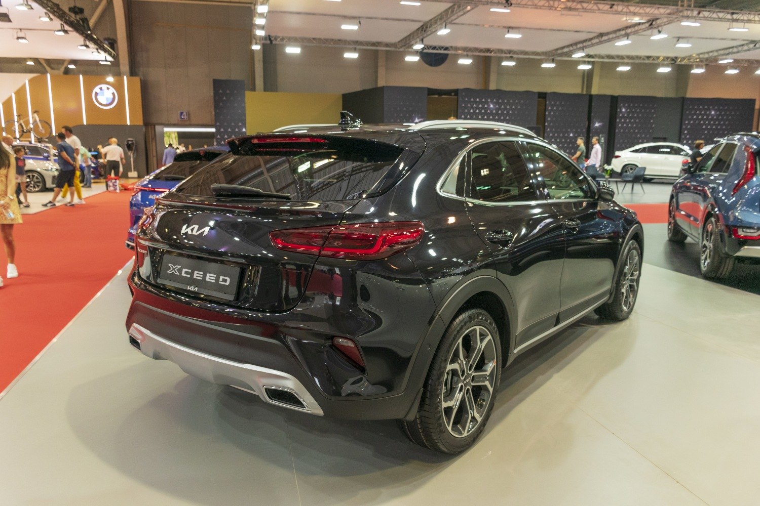 Sleek rear and side of compact SUV with modern taillights and alloy wheels