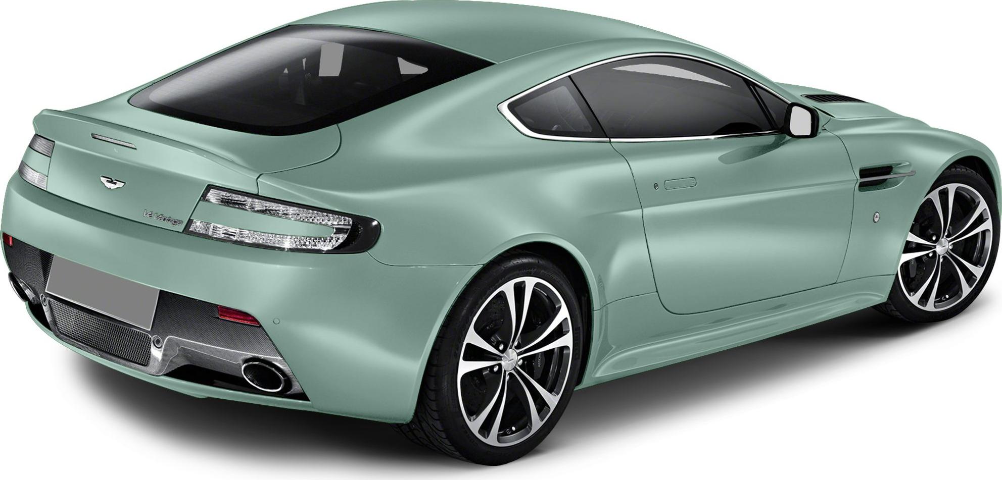 Sleek rear and side view with distinctive tail lights and tinted windows