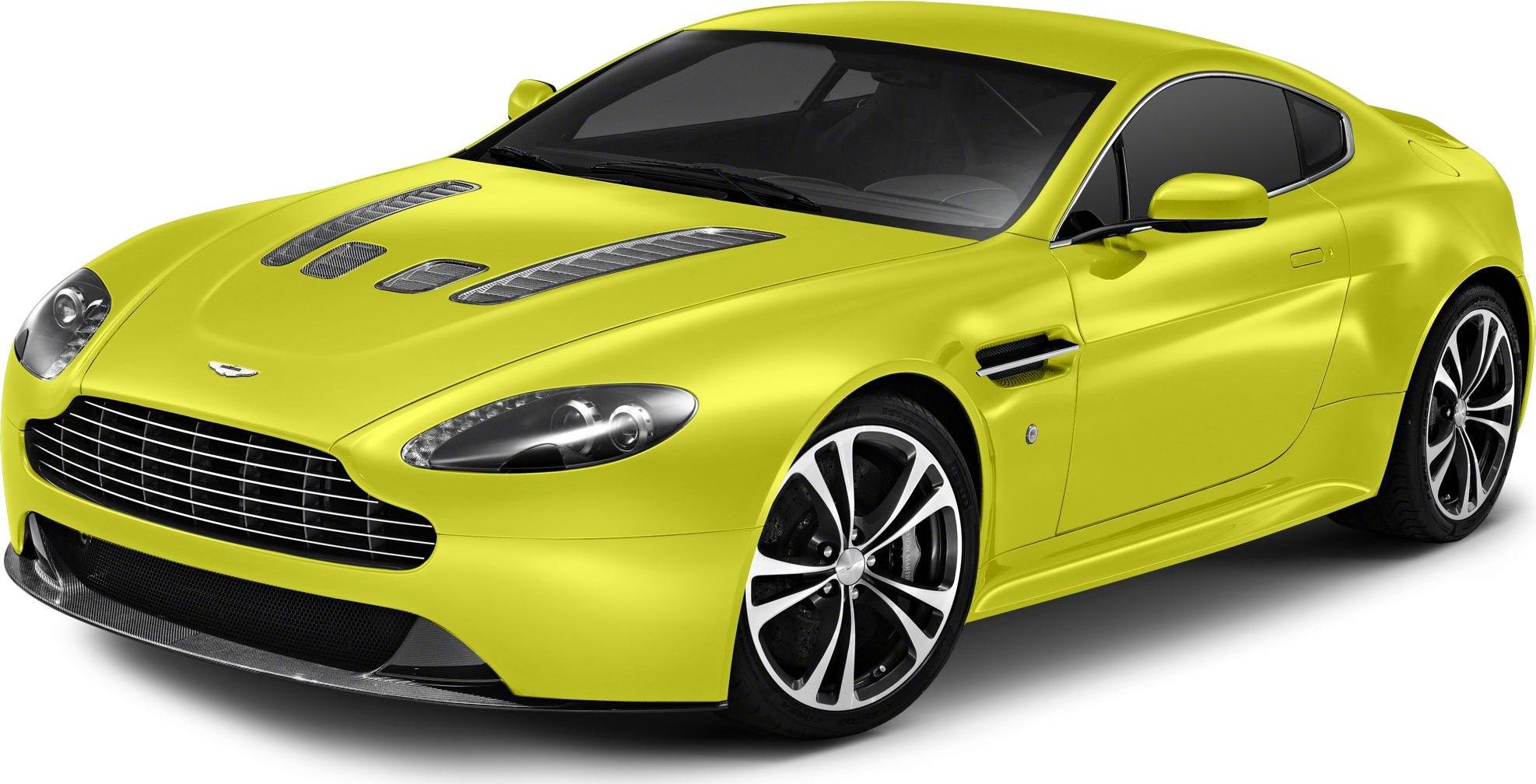 Front and side view with hood vents and sporty wheels