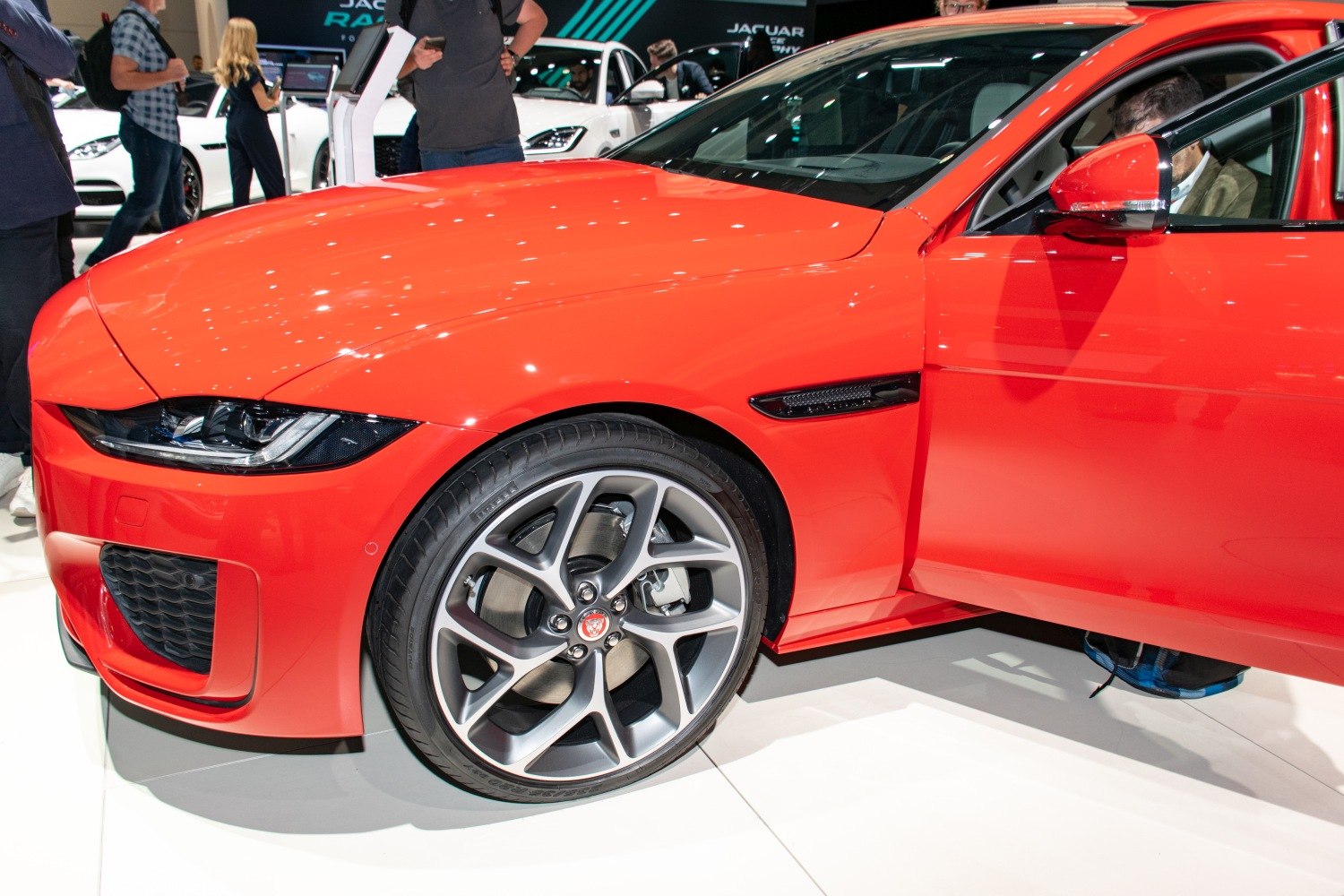 Front side view with alloy wheel and sharp headlight