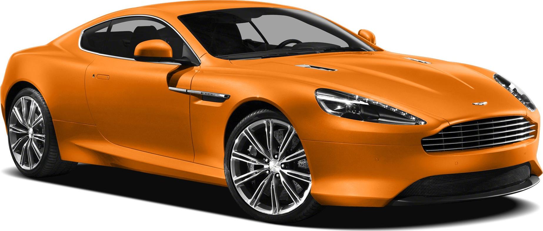 Sleek orange sports coupe with distinctive front grille and alloy wheels