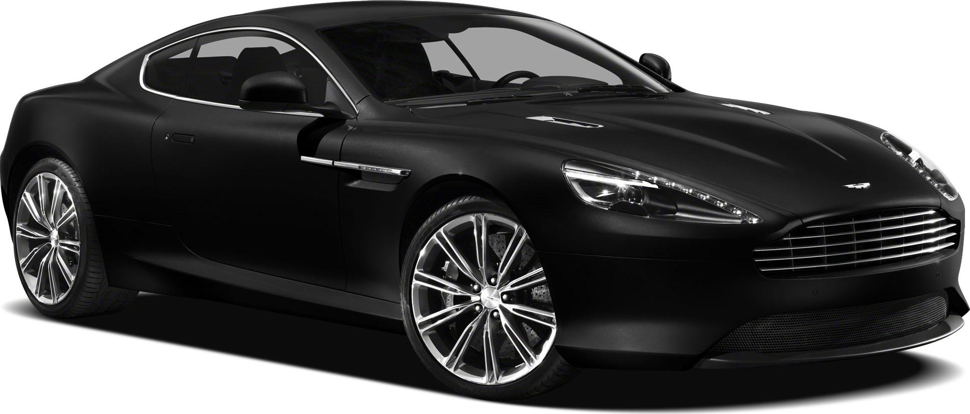 Front-side view of sleek coupe with aerodynamic body and chrome alloy wheels