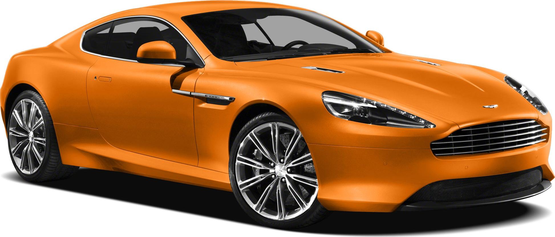 Sleek orange sports coupe front-side with alloy wheels and detailed grille