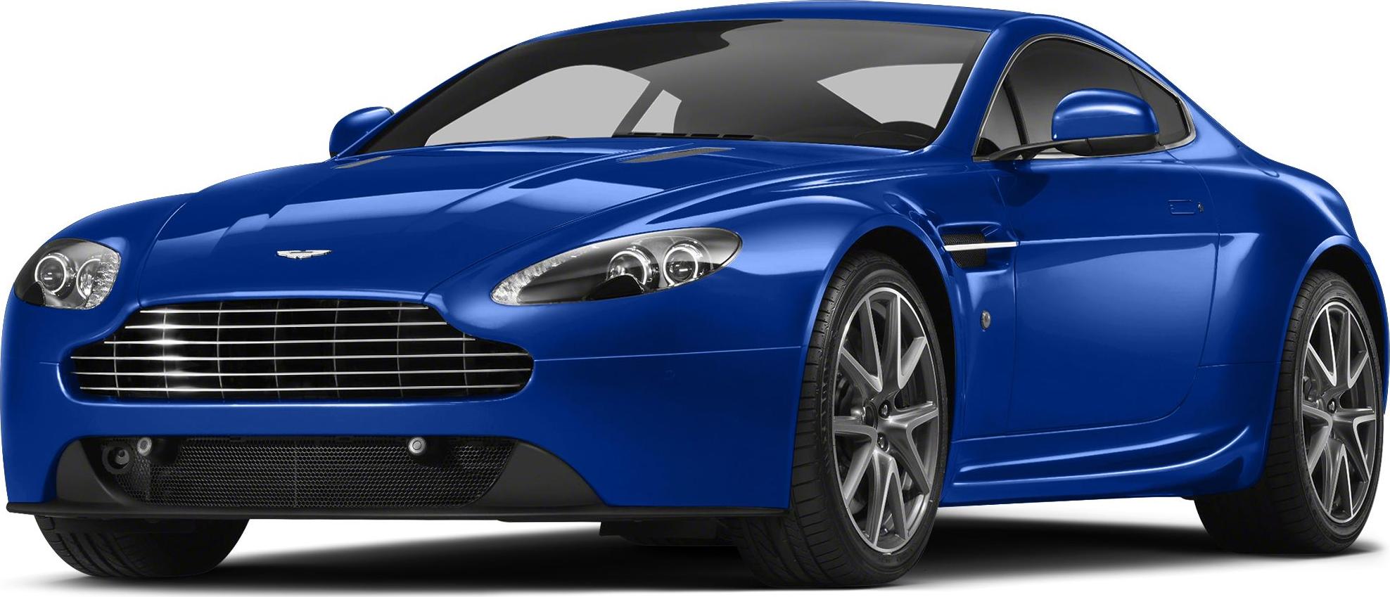 Front view of blue sports coupe with iconic grille and alloy wheels