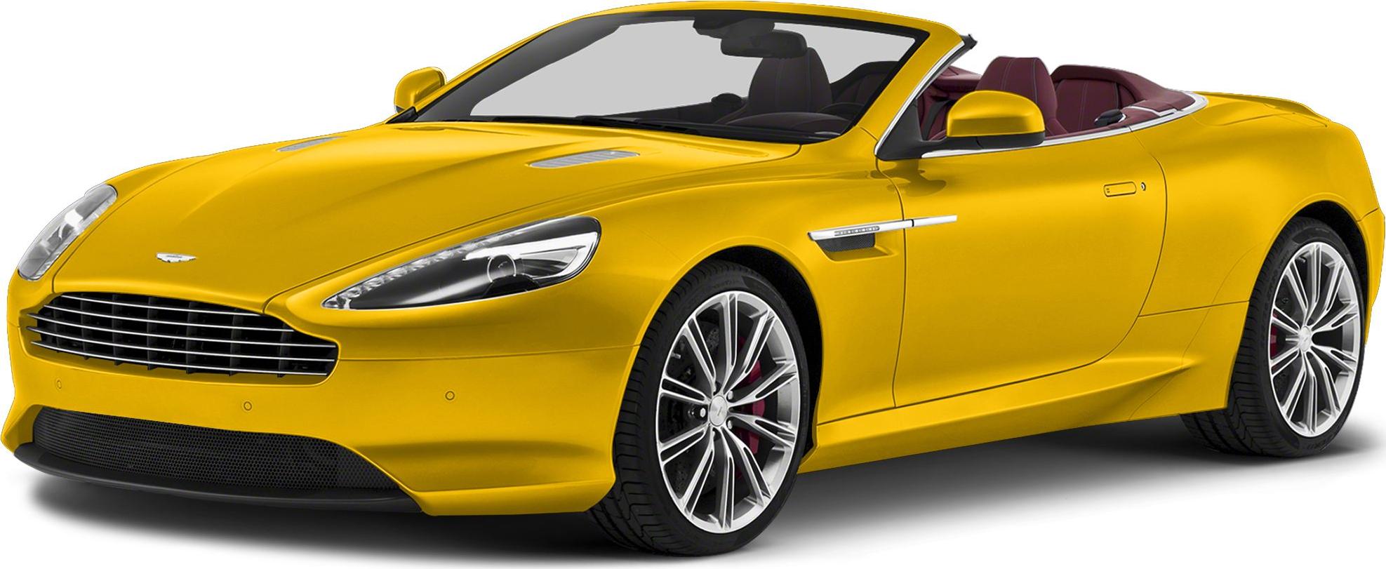 Yellow convertible with sleek headlights and alloy wheels front view