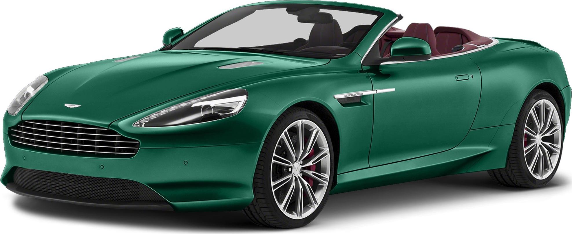 Front and side view of green convertible with sleek grille and alloy wheels