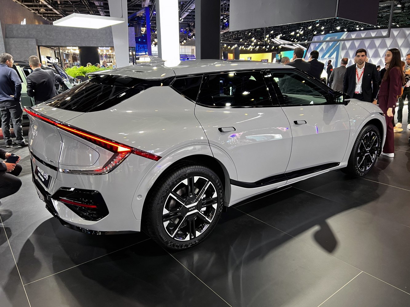Rear and side profile with distinctive taillights and aerodynamic shape