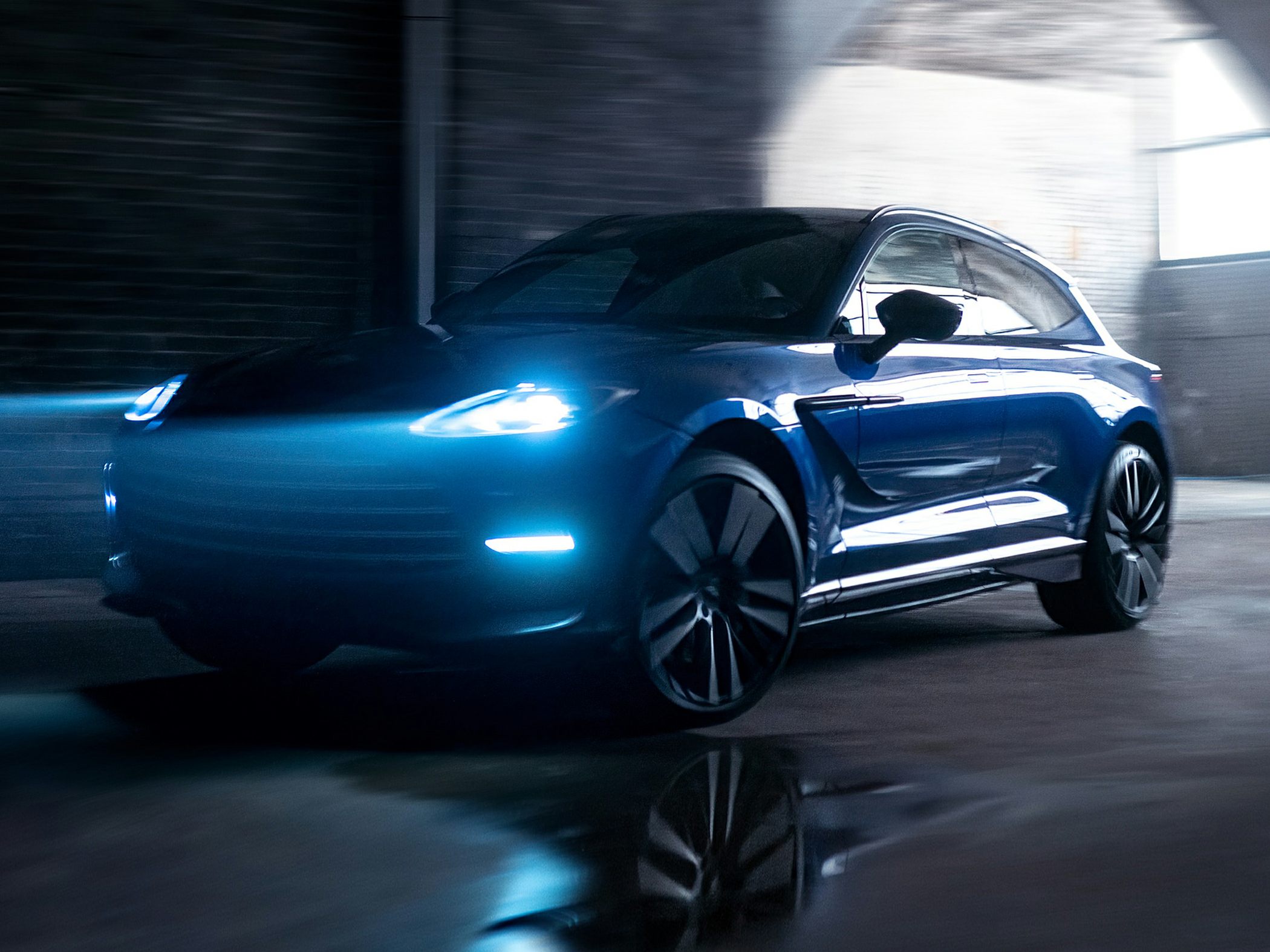 LED headlights and modern alloy wheels of a sleek SUV