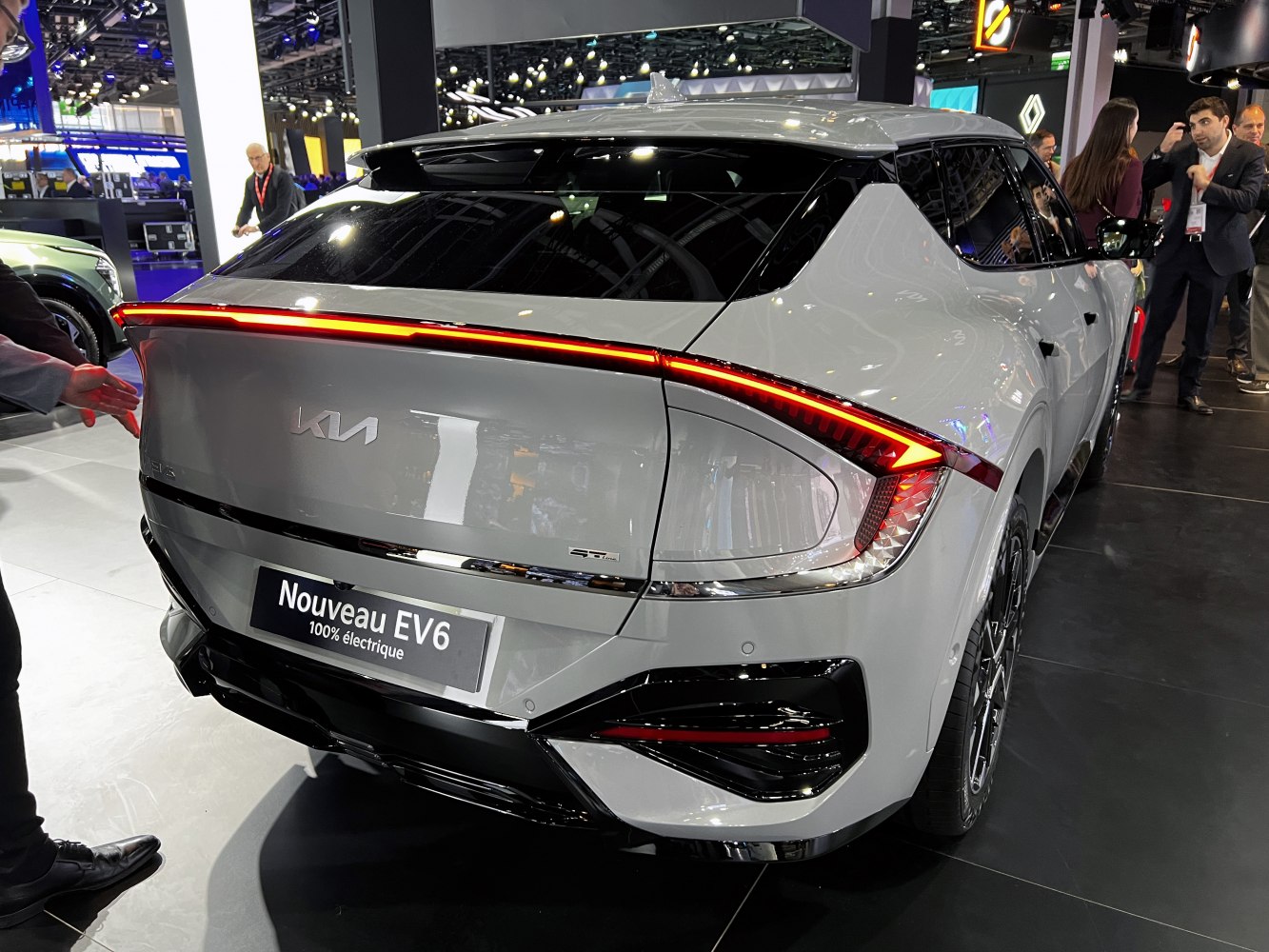 Rear view with LED light strip and integrated spoiler