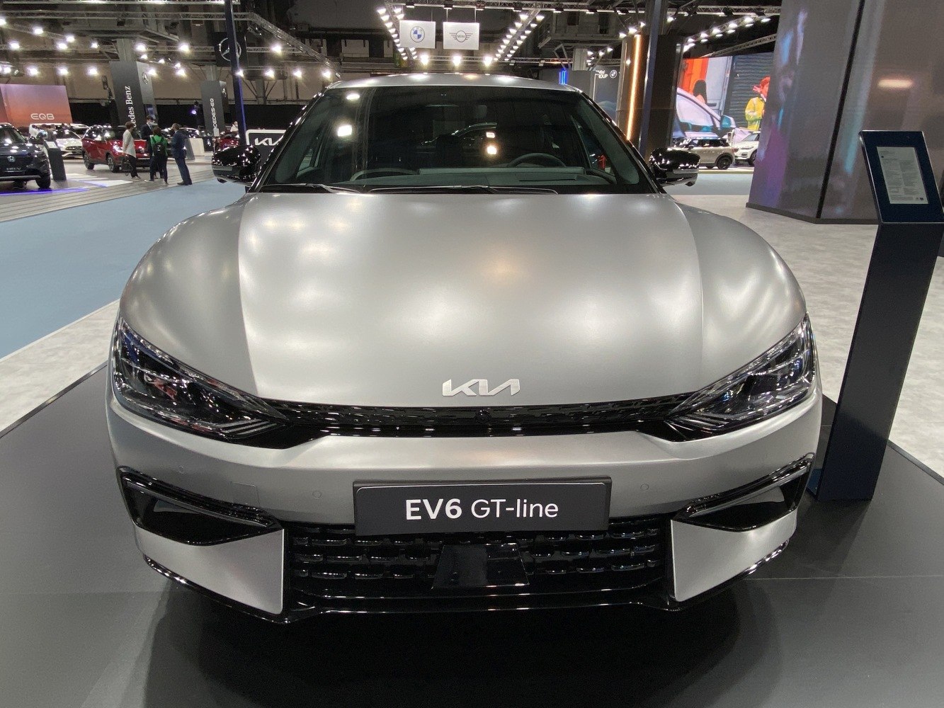 Front view with sleek LED headlights and modern grille in metallic finish