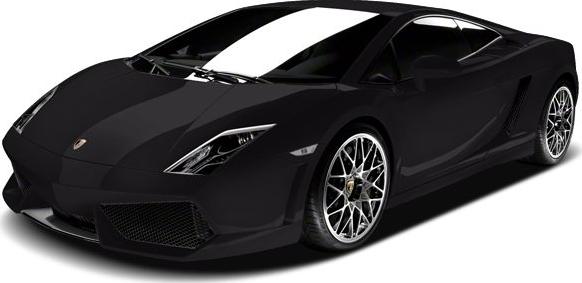 Matte black front-side view with multi-spoke wheels